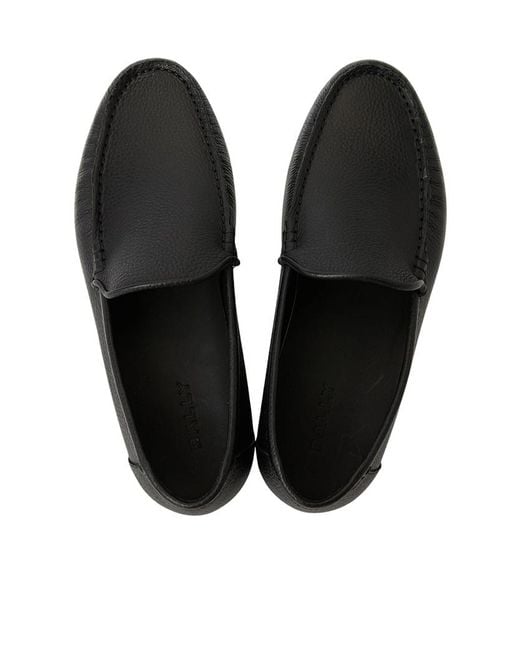 Bally Black Round-Toe Loafers for men