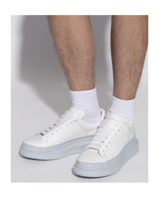 McQueen White Oversized Lace-Up Sneakers for men