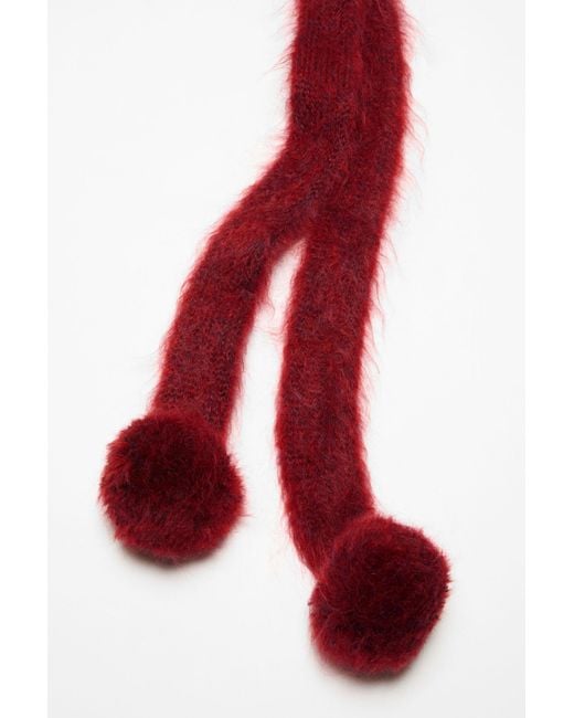 Acne Red Pompom-Detailing Hat for men