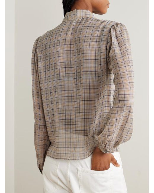 FRAME Gray Plaid Shirt