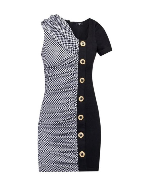 Balmain Blue Asymmetrical Dress