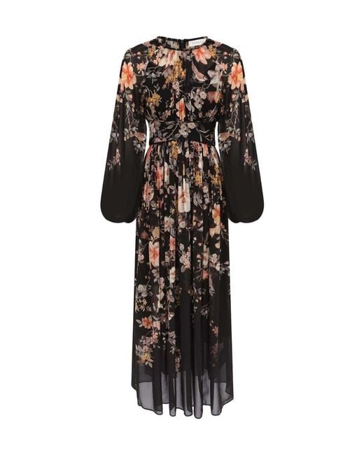 Zimmermann Black Carousel Billow Maxi Dress
