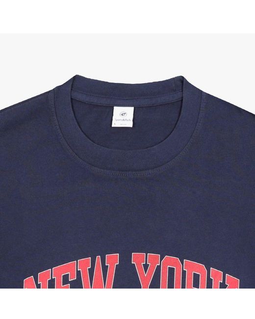 Sporty & Rich Blue New York Ivy T-Shirt for men