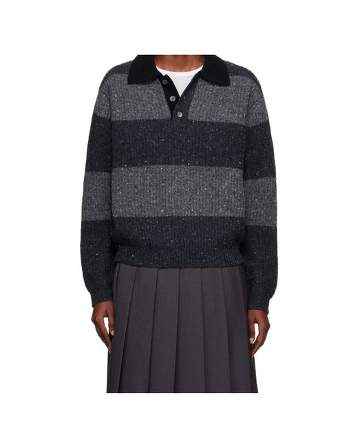 DUNST Black Striped Sweater
