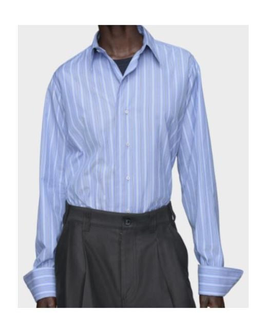 Maison Margiela Blue Cotton Shirt
