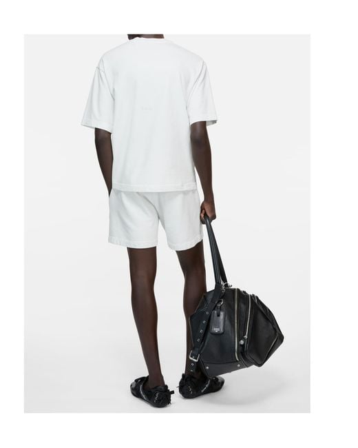 Acne White Short-Sleeve T-Shirt for men