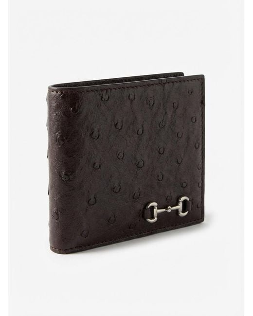 Gucci Black Bi-Fold Wallet With Horsebit for men