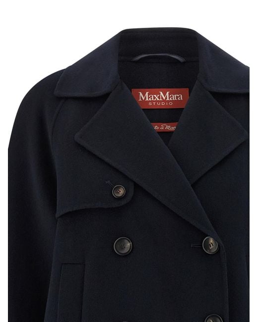 Max Mara Blue 'Nupar' Coat
