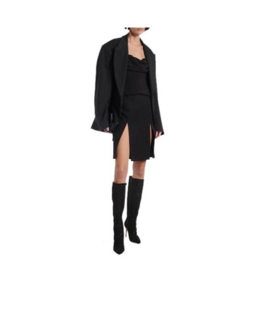 Gianvito Rossi Black Lace-Up Knee-High Boots