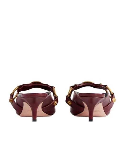 Balenciaga Brown City Buckled Pointed Mules