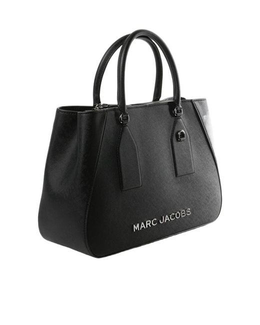 Marc Jacobs Black Logo-Plaque Tote Bag