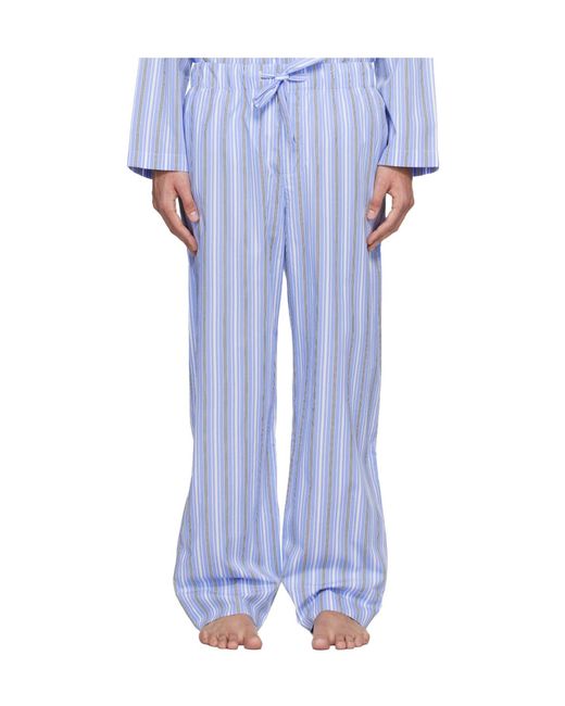 Tekla Blue Drawstring Pajama Pants for men