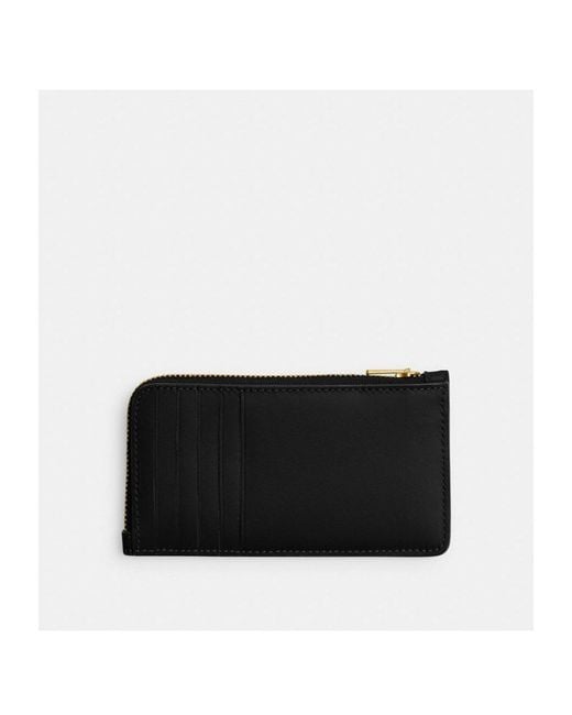 COACH Black Zipper Card Bag