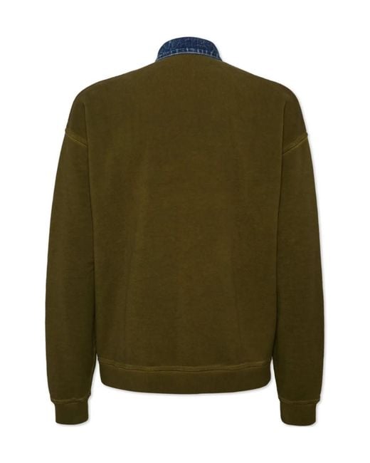 DSquared² Green Button-Down Sweatshirt for men