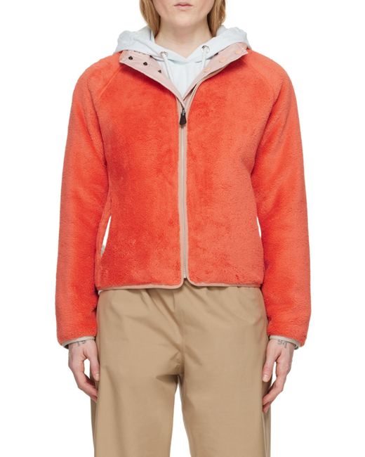 Moncler Orange Grenoble Maglia Fleece High-Neck Reversible Jacket