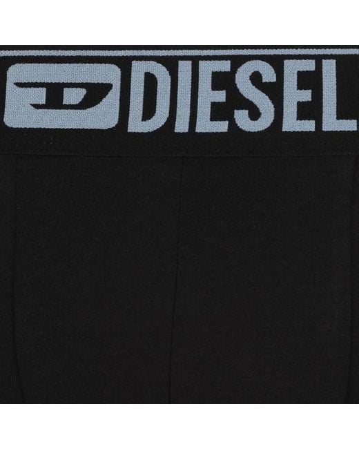 DIESEL Black Umbx-Damien Three-Pack Logo-Embroidered Boxers Set for men