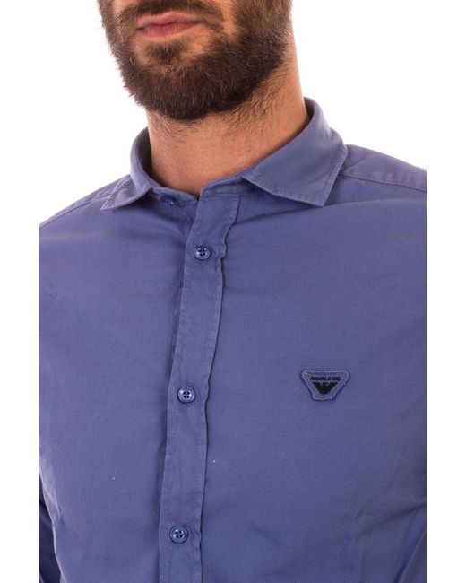 Armani Jeans Blue Slim Shirt for men