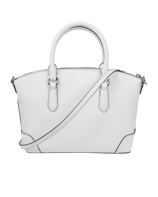 MICHAEL Michael Kors White Michael Kors Md Ew Dome Satchel Shoulder Bag