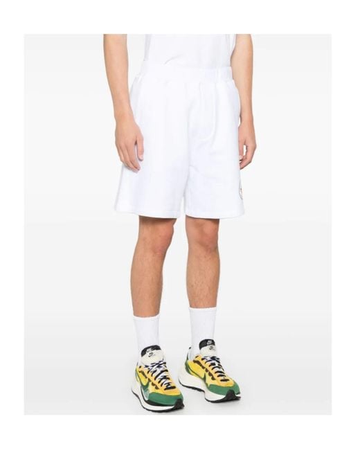DSquared² White Logo-Print Track Shorts for men