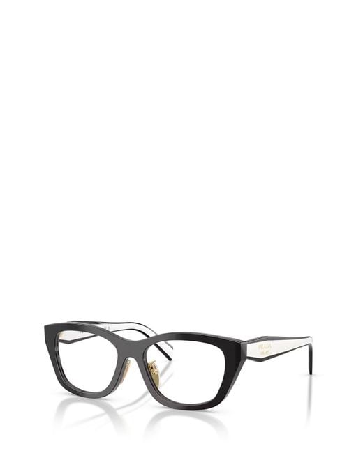 Prada White Eyewear Rectangle Frame Glasses