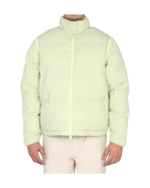 Sunnei Green Zippered Long-Sleeved Cotton Jacket for men