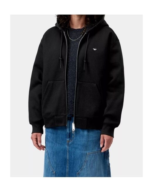 Carhartt Black Hooded Small Heart Patch Jacket
