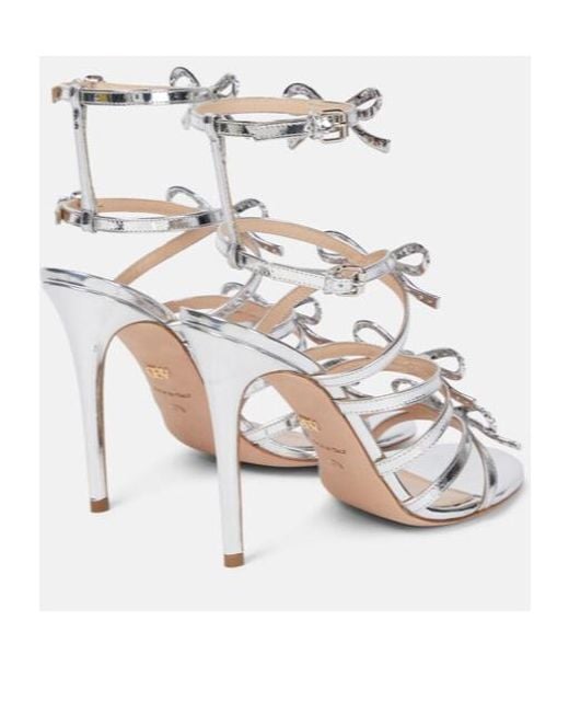 Giambattista Valli White Love Bow Embellished Sandals