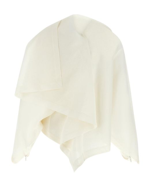 Issey Miyake White 'All Squares' Top