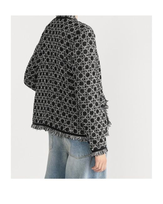 Dior Black Macrocannage Regular-Fit Jacket