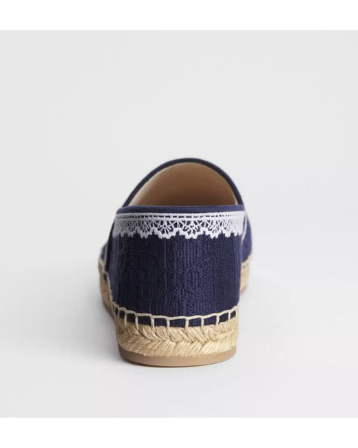 Dior Blue Dentelle Espadrille