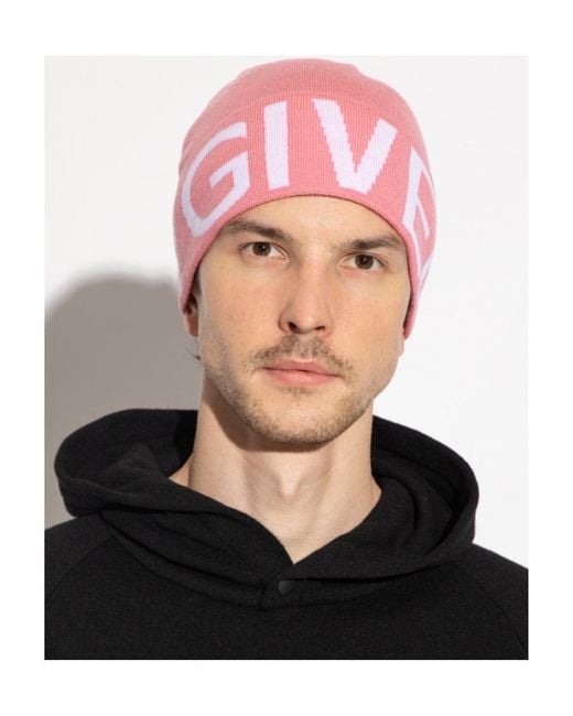 Givenchy Pink Mark Woolen Cap for men