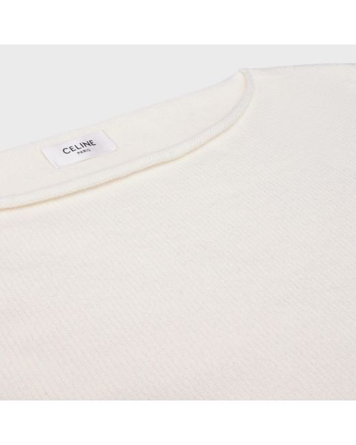 Céline White Boatneck Sweater