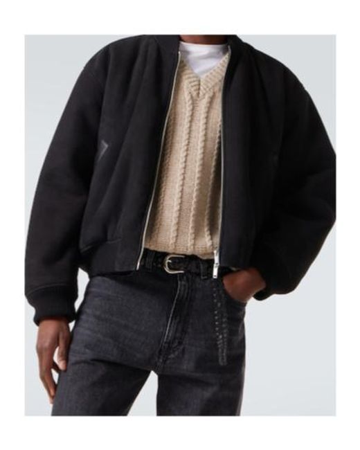 Studio Nicholson Black X Aaron Levine Berkeley Suede Bomber Jacket for men