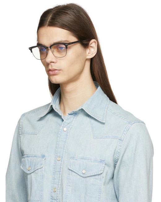 Tom Ford Metallic Logo Square Flat Mirror for men