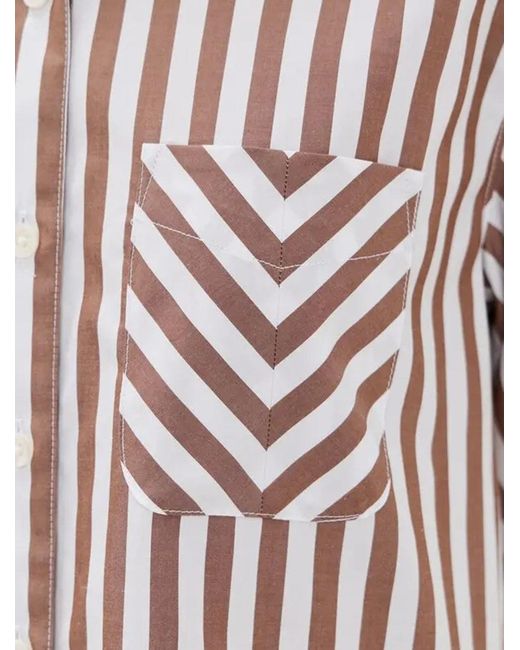 Rag & Bone Natural Lucia Striped Cotton Shirt