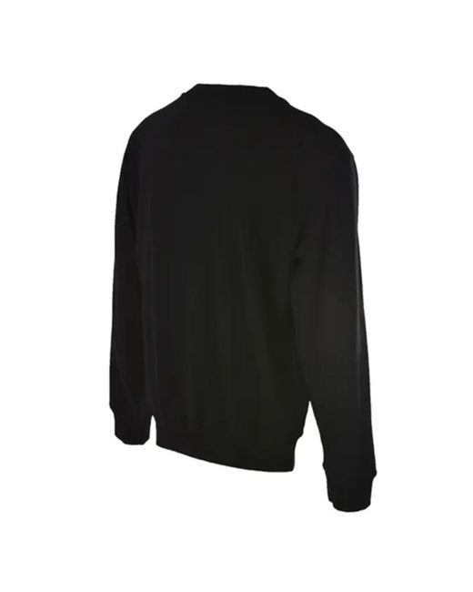 Just Cavalli Black Round-Necked Printed Sweater for men