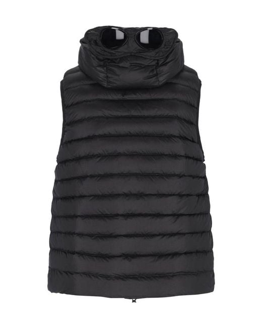 C P Company Black D.D. Shell Goggle Down Gilet for men