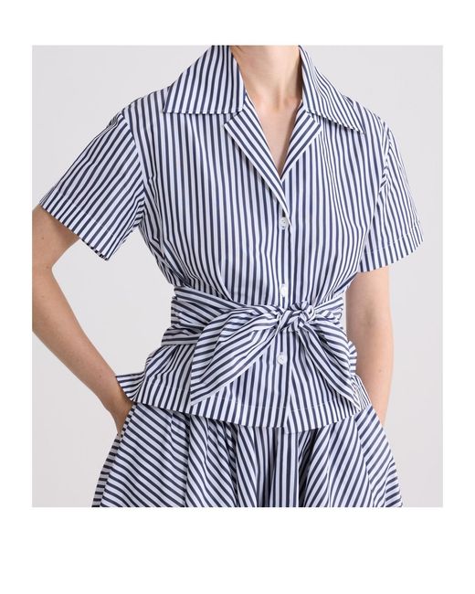 Patou Blue Knotted Shirt