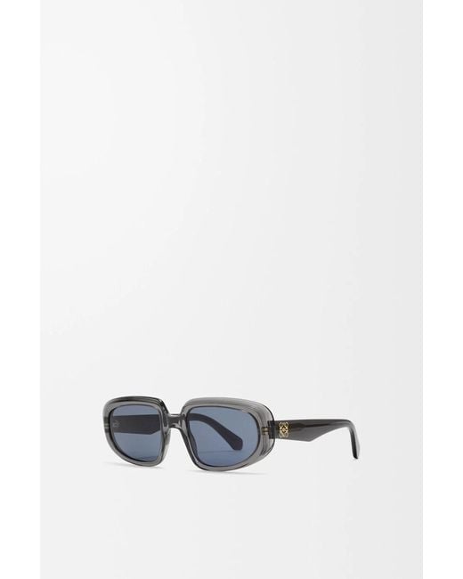 Loewe Blue Mini Anagram Steps Rectangular Sunglasses