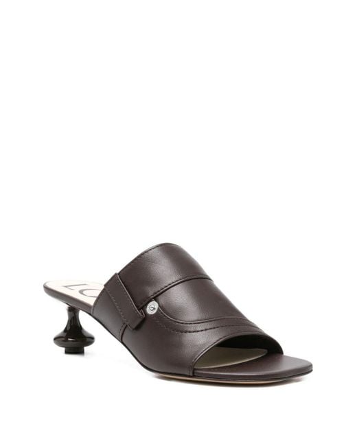 Loewe Brown 45Mm Toy Leather-Band Sculpted-Heel Sandals