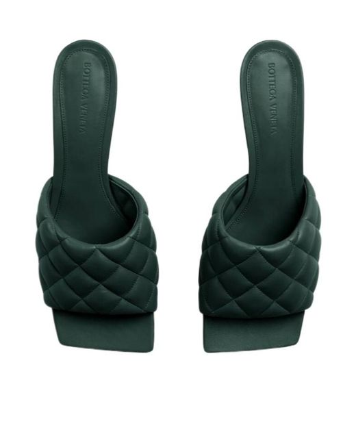 Bottega Veneta Green Quilted Muller Shoes