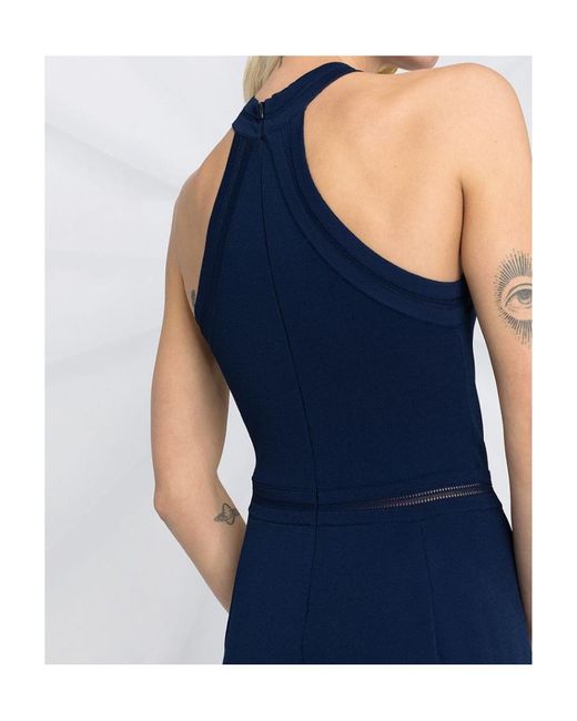 Stella McCartney Blue Crossover Strap Jumpsuit
