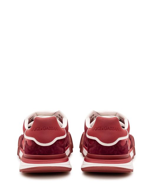 Dolce & Gabbana Red Burgundy Logo Sneakers for men