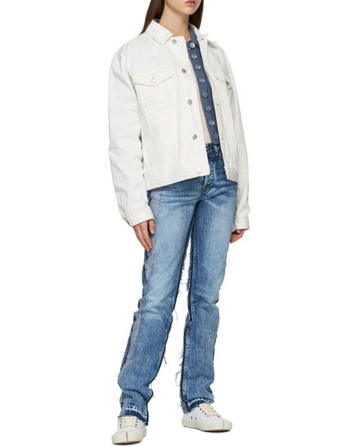 Maison Margiela White Oversized Denim Jacket for men