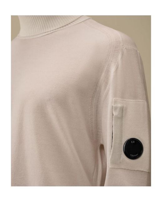 C P Company Natural Extrafine Half Zip Jumper for men