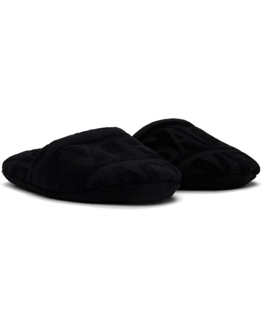 Versace Black Logo Detailed Slippers for men