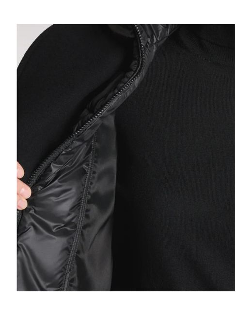 Fay Black Double Front Hooded Coat
