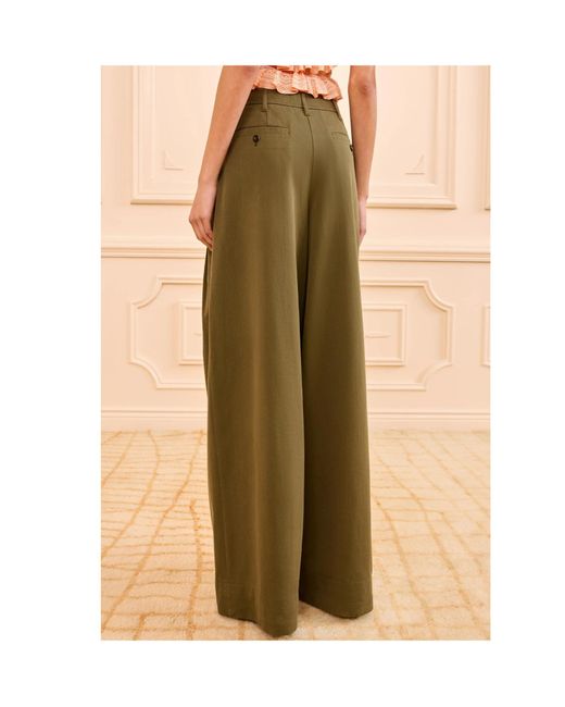 Ulla Johnson Green Mid Rise Cotton Pants