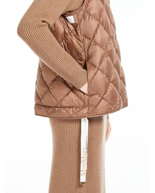 Max Mara Brown Trefa Quilted Gilet