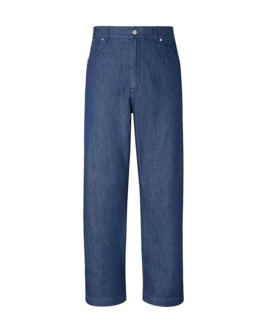 Fendi Blue Chambray Jeans for men